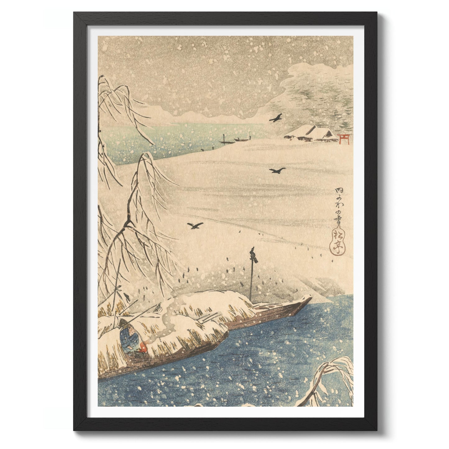 Snow Scene with Crows