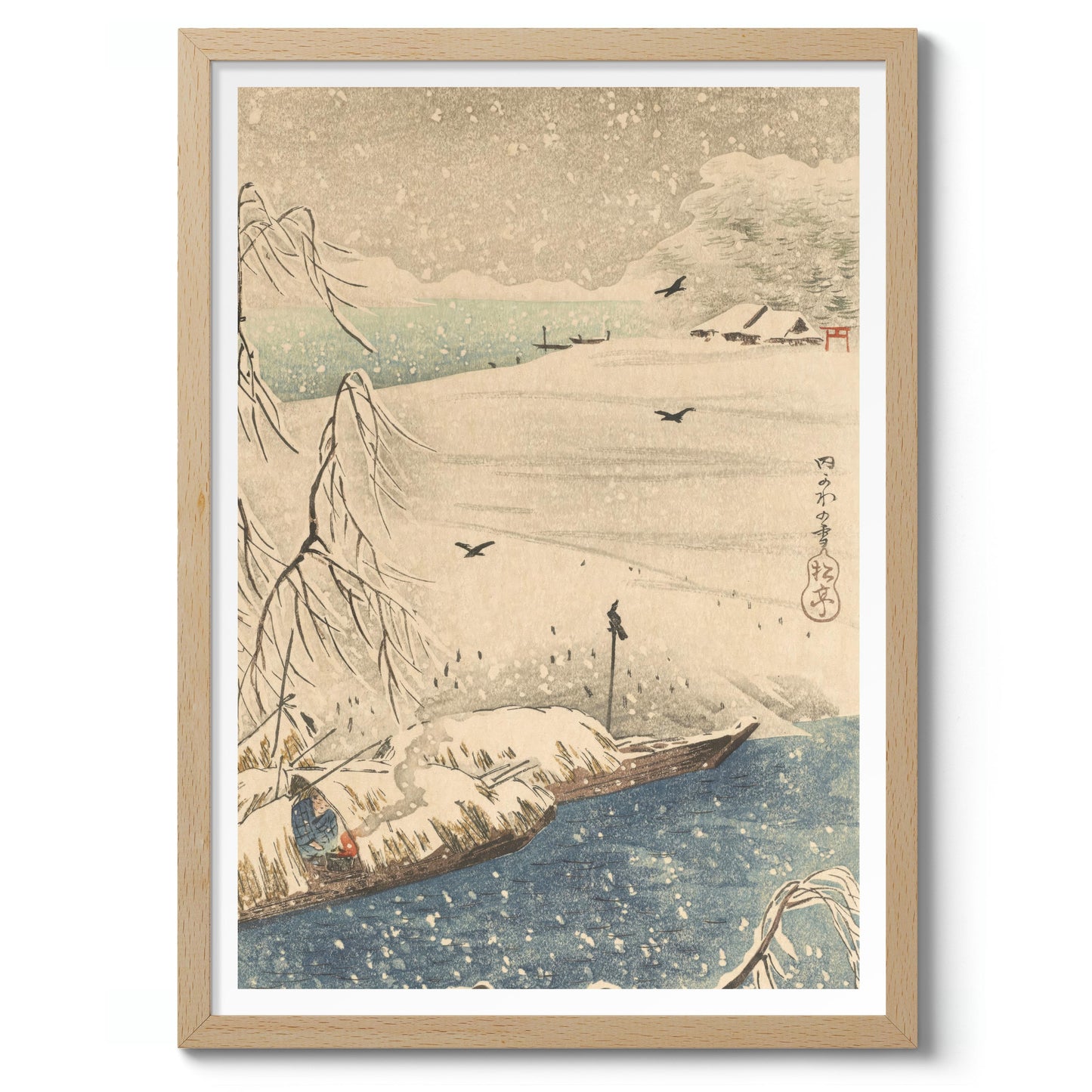 Snow Scene with Crows