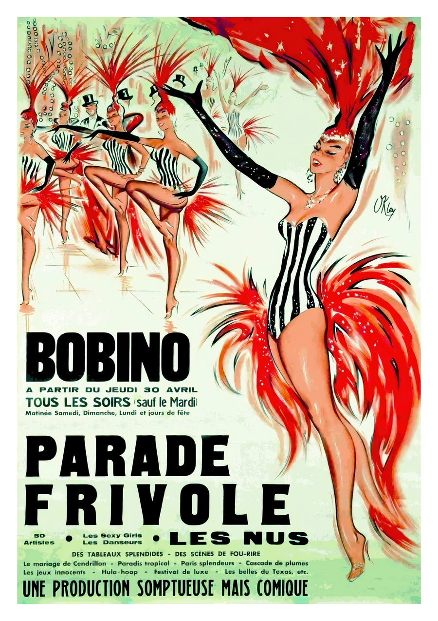 Bobino, frivole Parade - Print Only frame
