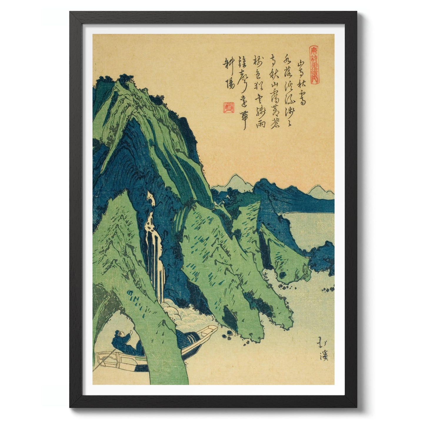 Clear Autumn Sky Over a Mountain Temple