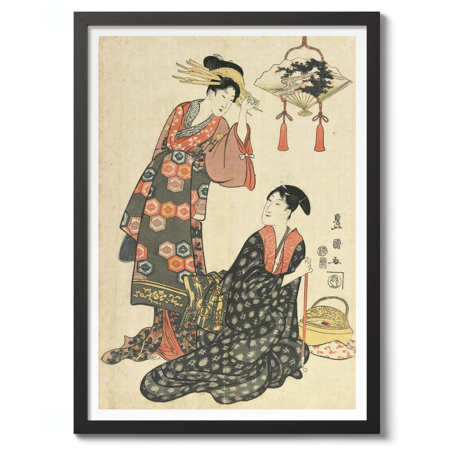 Acteur Iwai Hanshiro V avec une courtisane