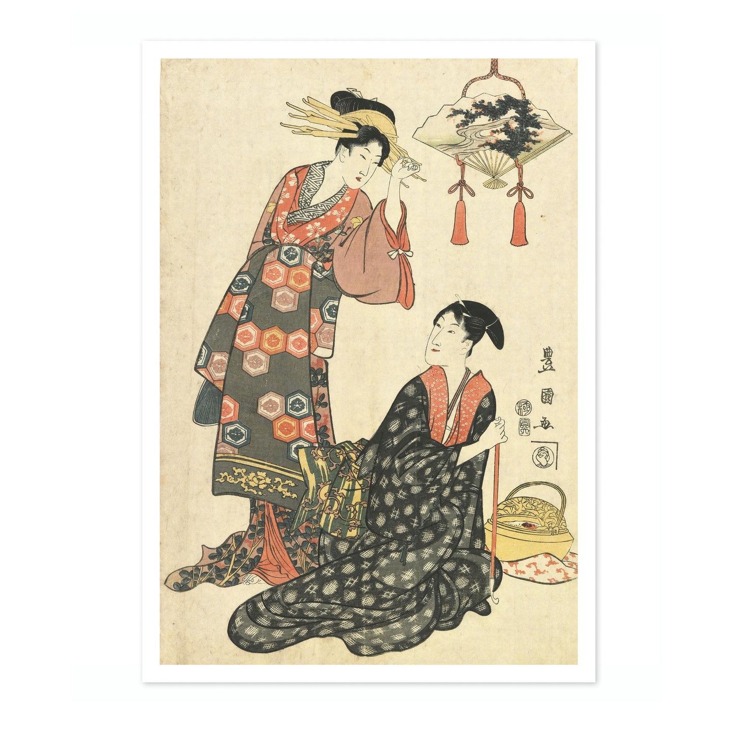 Acteur Iwai Hanshiro V avec une courtisane