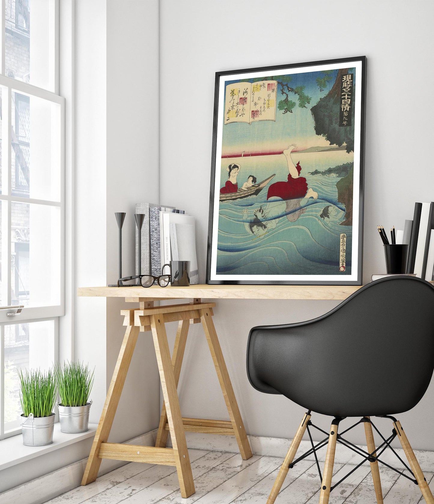 Femmes plongeant pour des coquillages