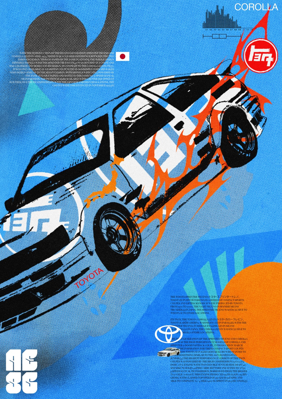 AE86 Drift Car - Print Only frame