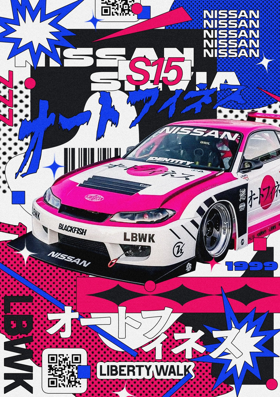 Silvia Widebody Race Car - Print Only frame