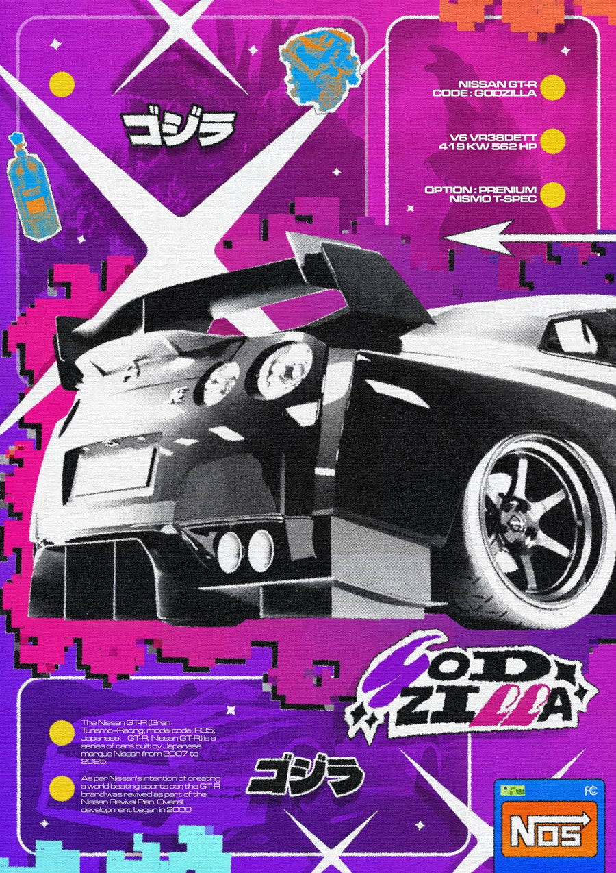 The R35 Race Car - Print Only frame