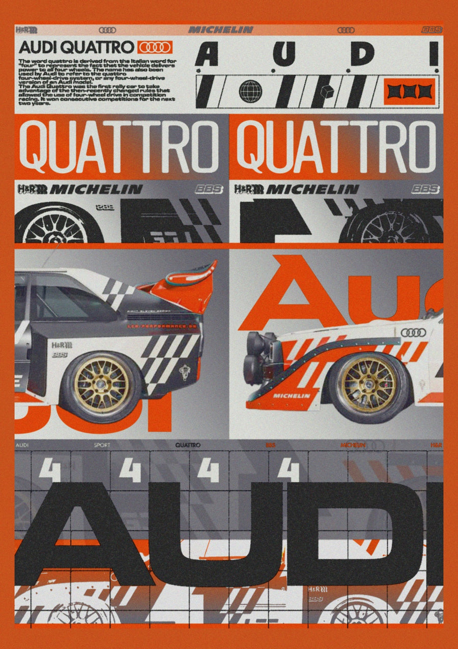 Quattro Group B Car - Print Only frame