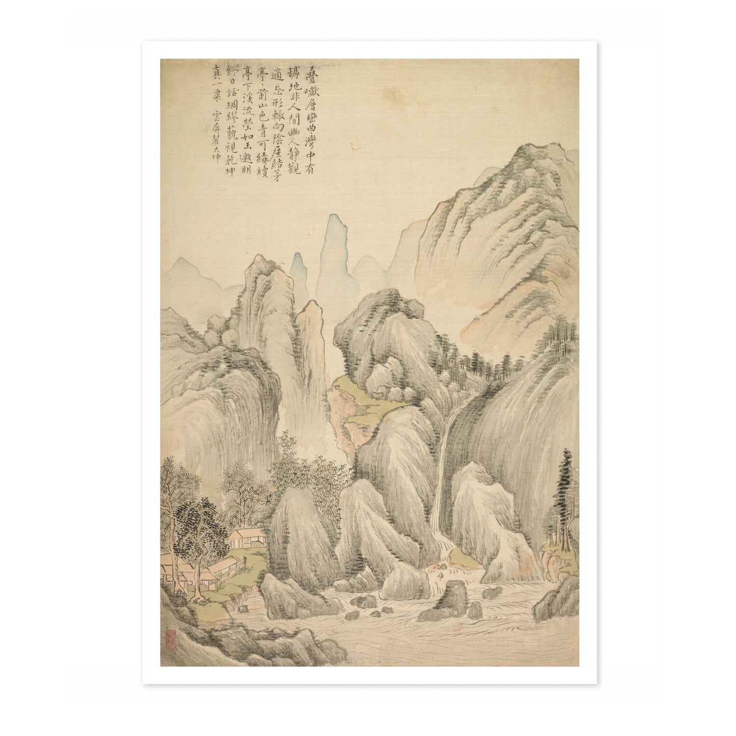 Vikta kullar och lager av toppar