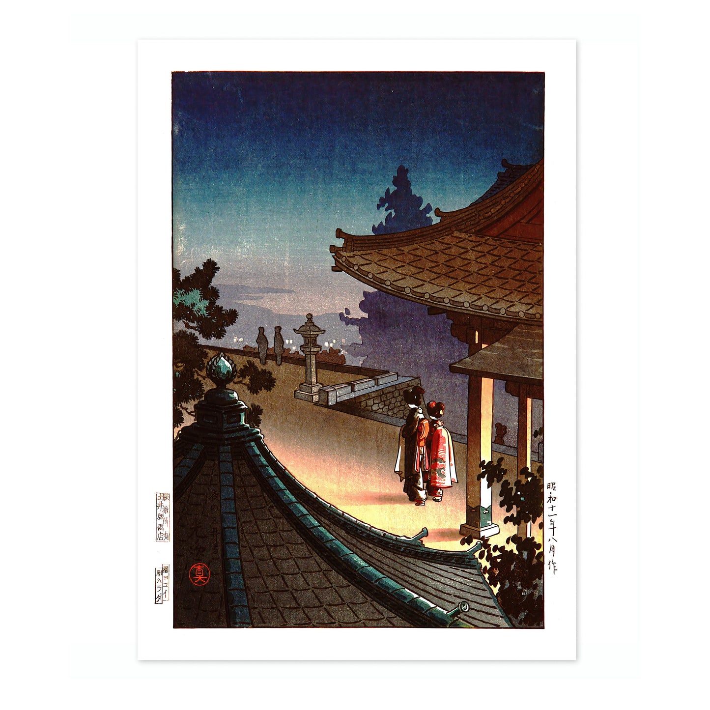 Abend am Miidera-Tempel, Otsu