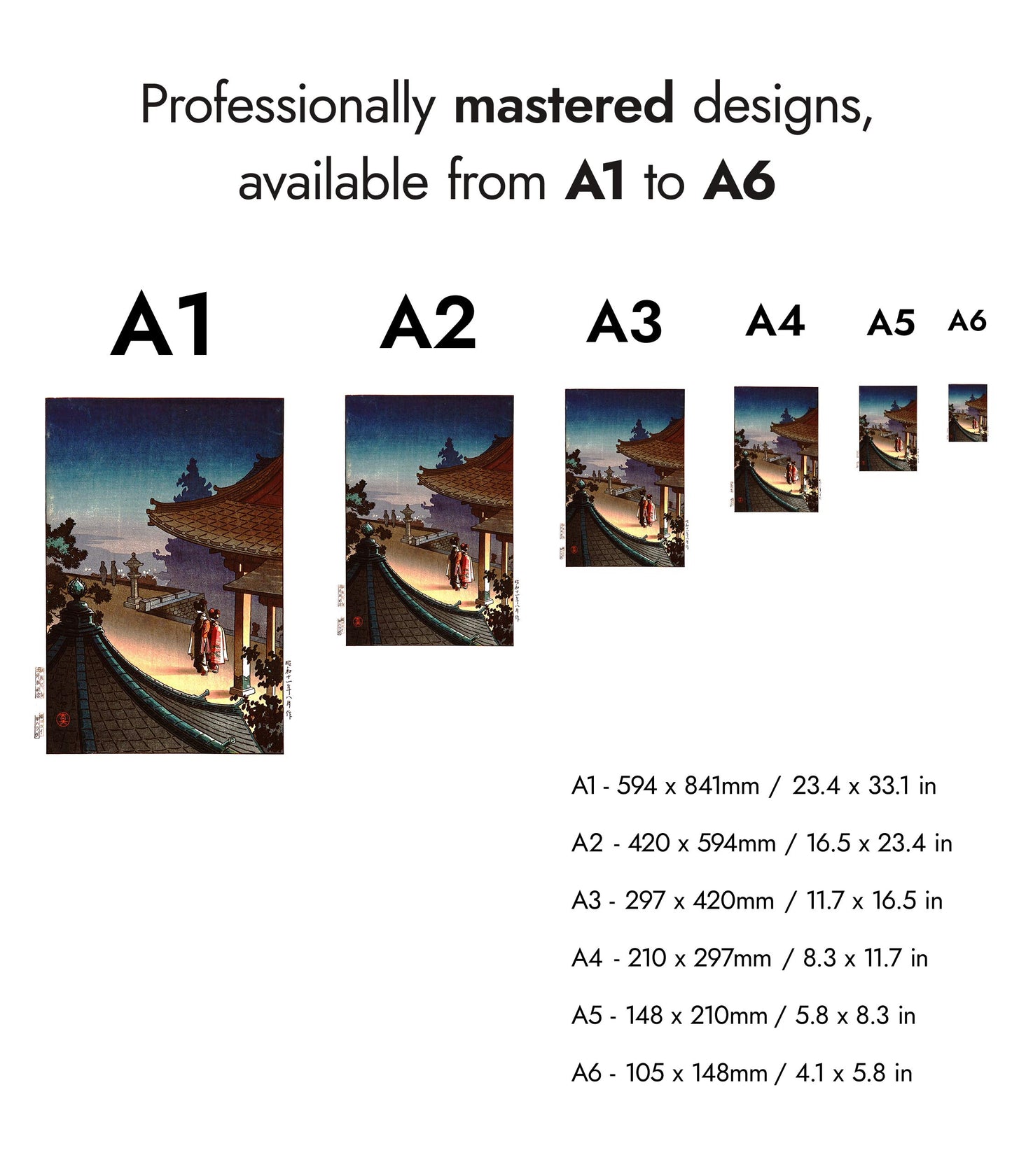 Abend am Miidera-Tempel, Otsu