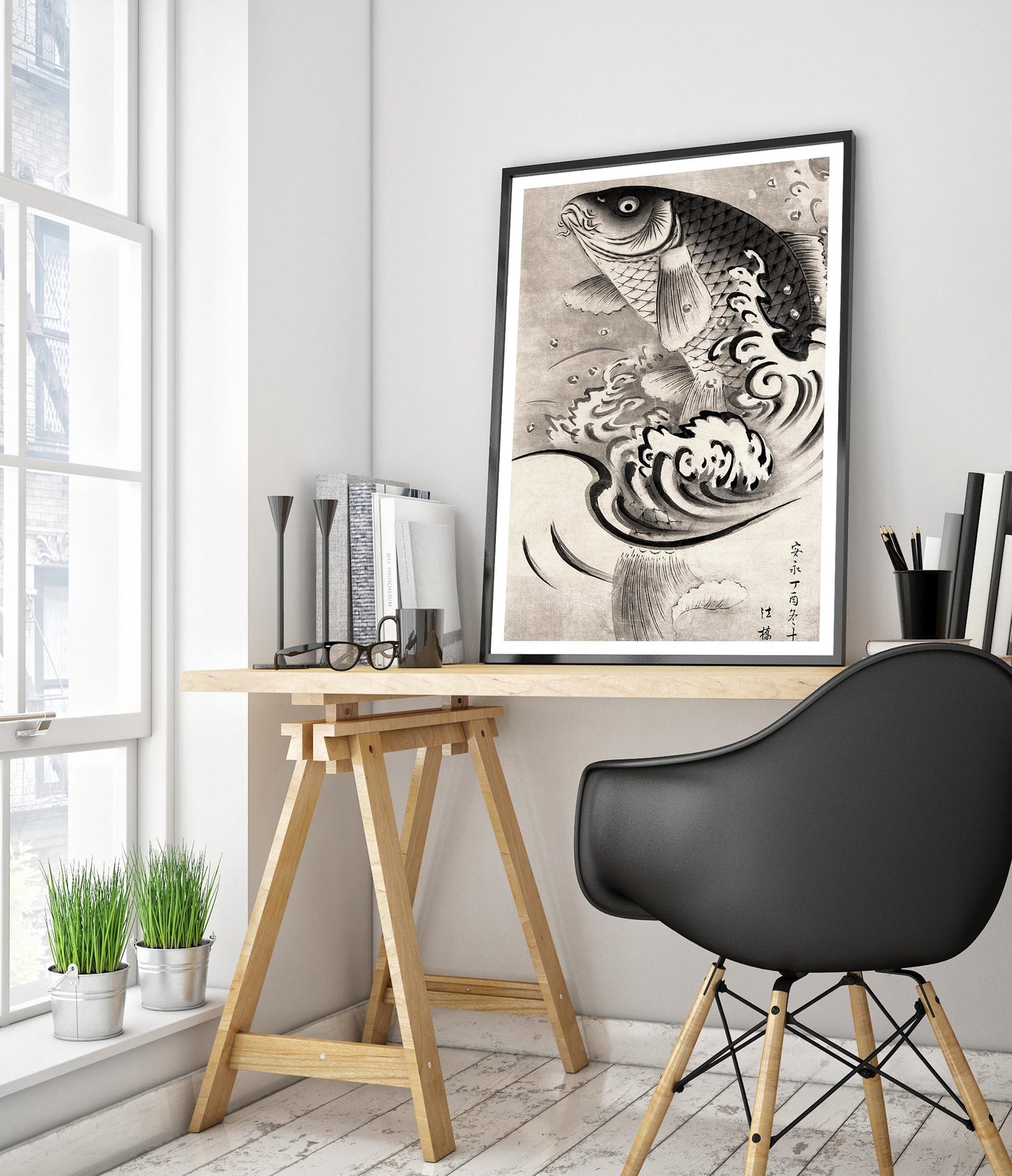 Carping Leaping Out of Water