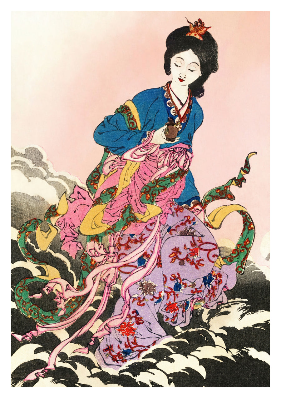 Japanische Frau - Print Only frame