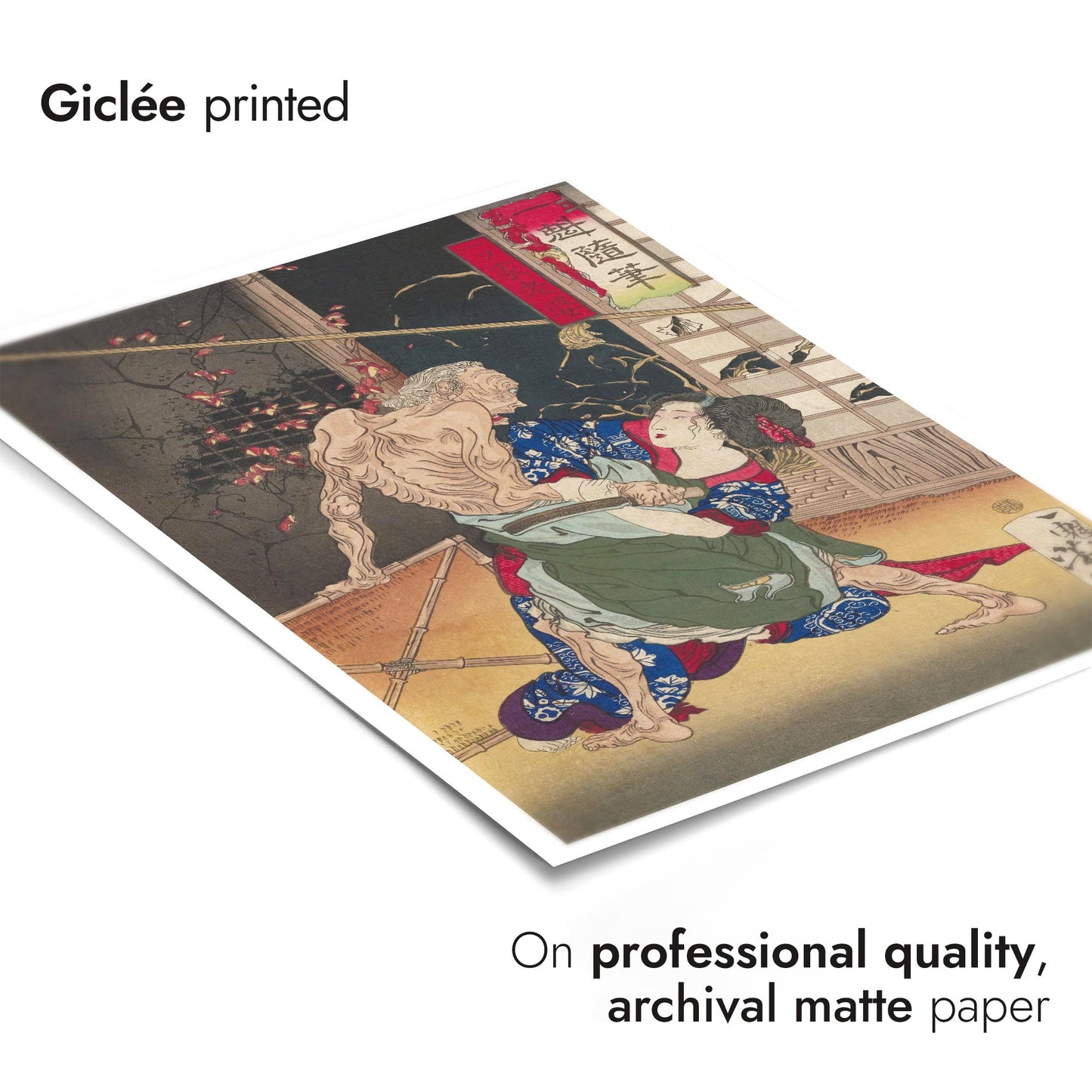 Knivbeväpnad häxa i det ensamma huset