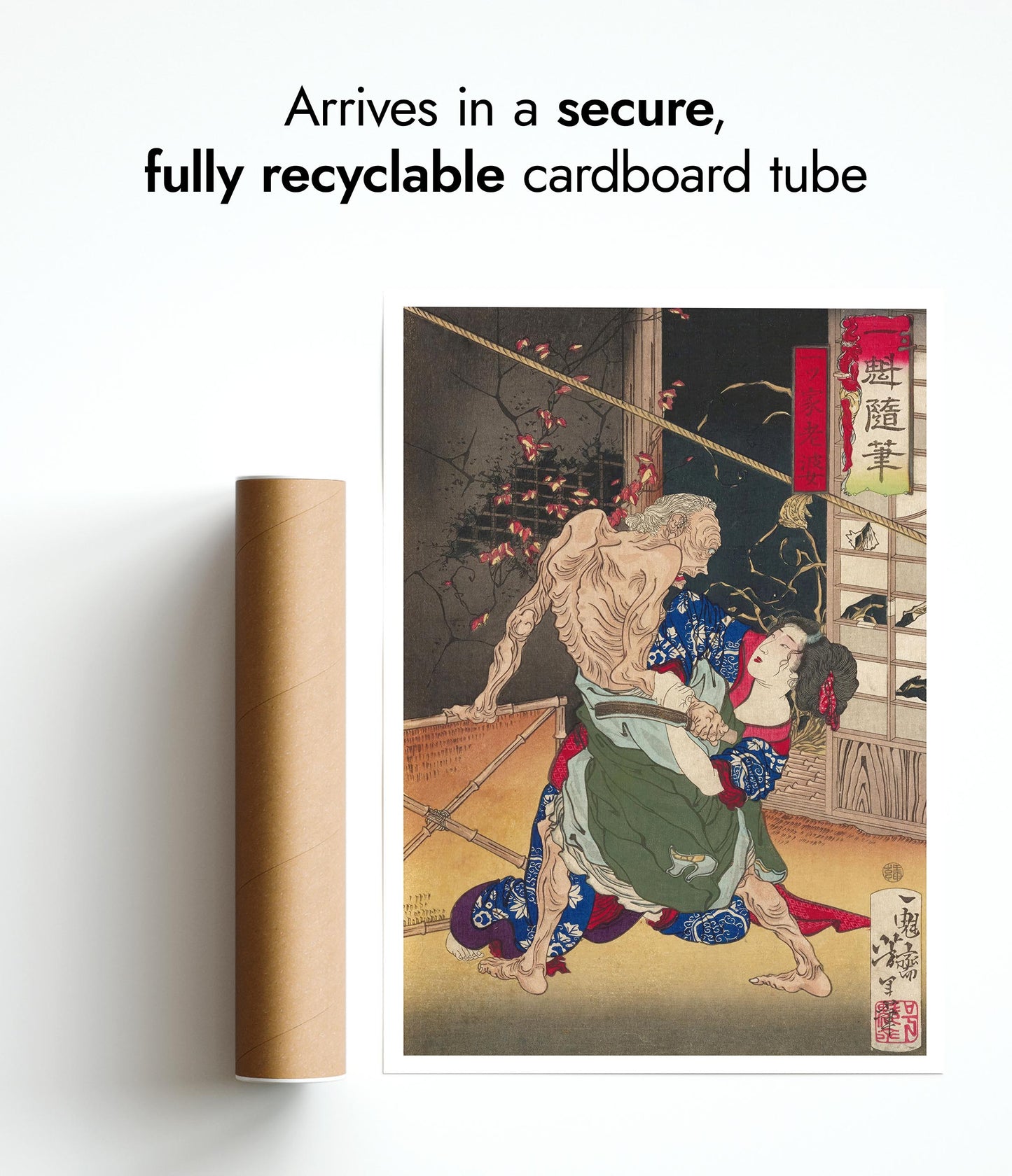 Knivbeväpnad häxa i det ensamma huset