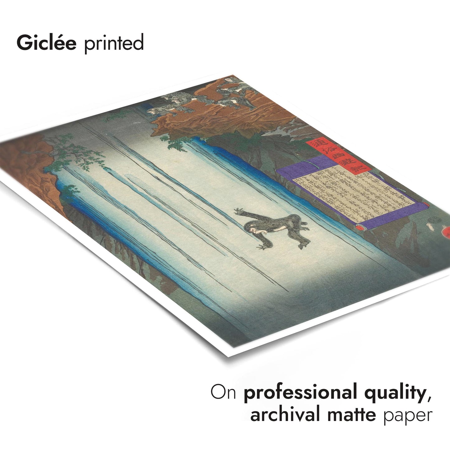 A Monkey Jumps Into a Waterfall