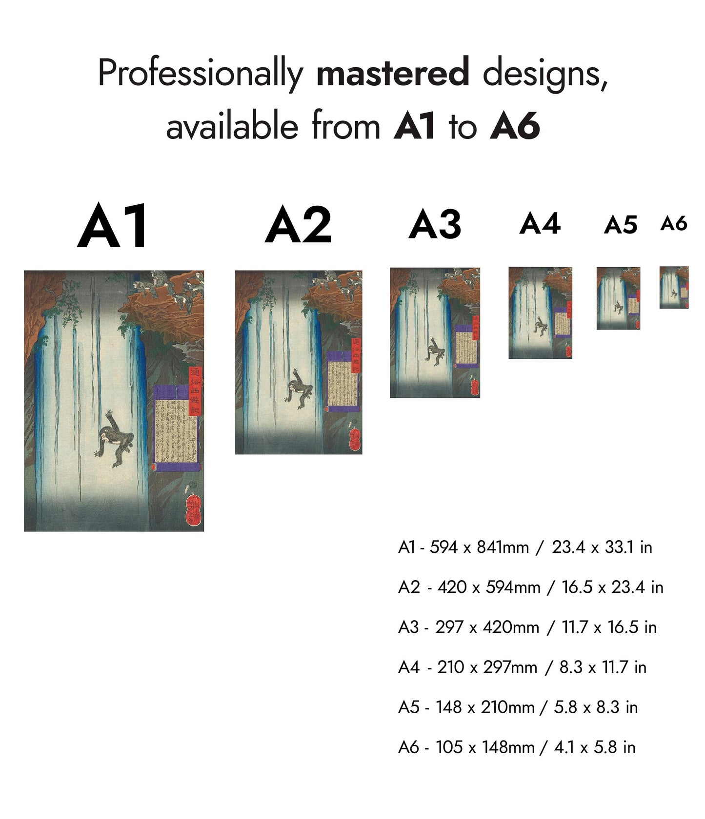A Monkey Jumps Into a Waterfall