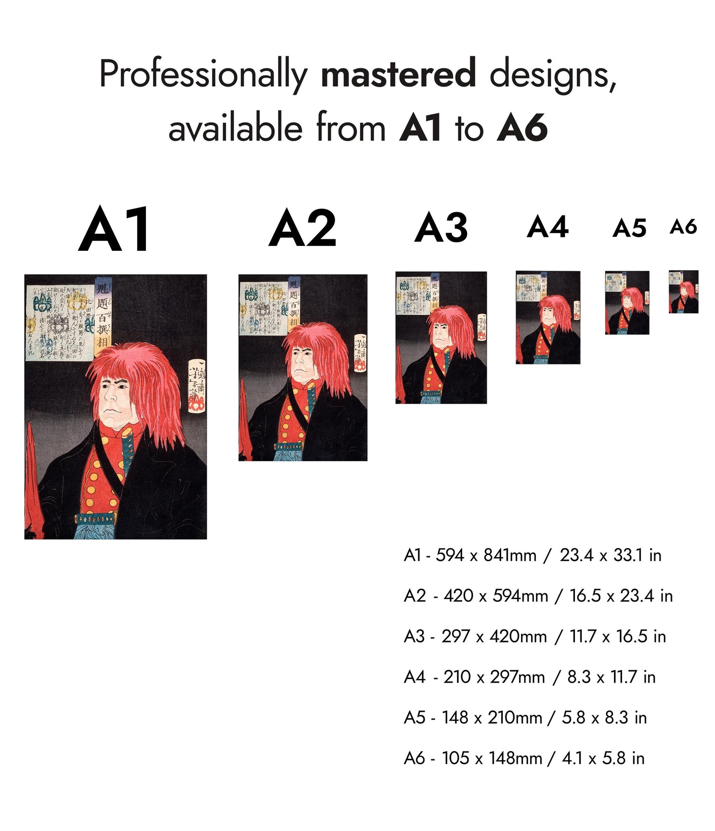 Hida no Tatewaki trägt eine rote Perücke
