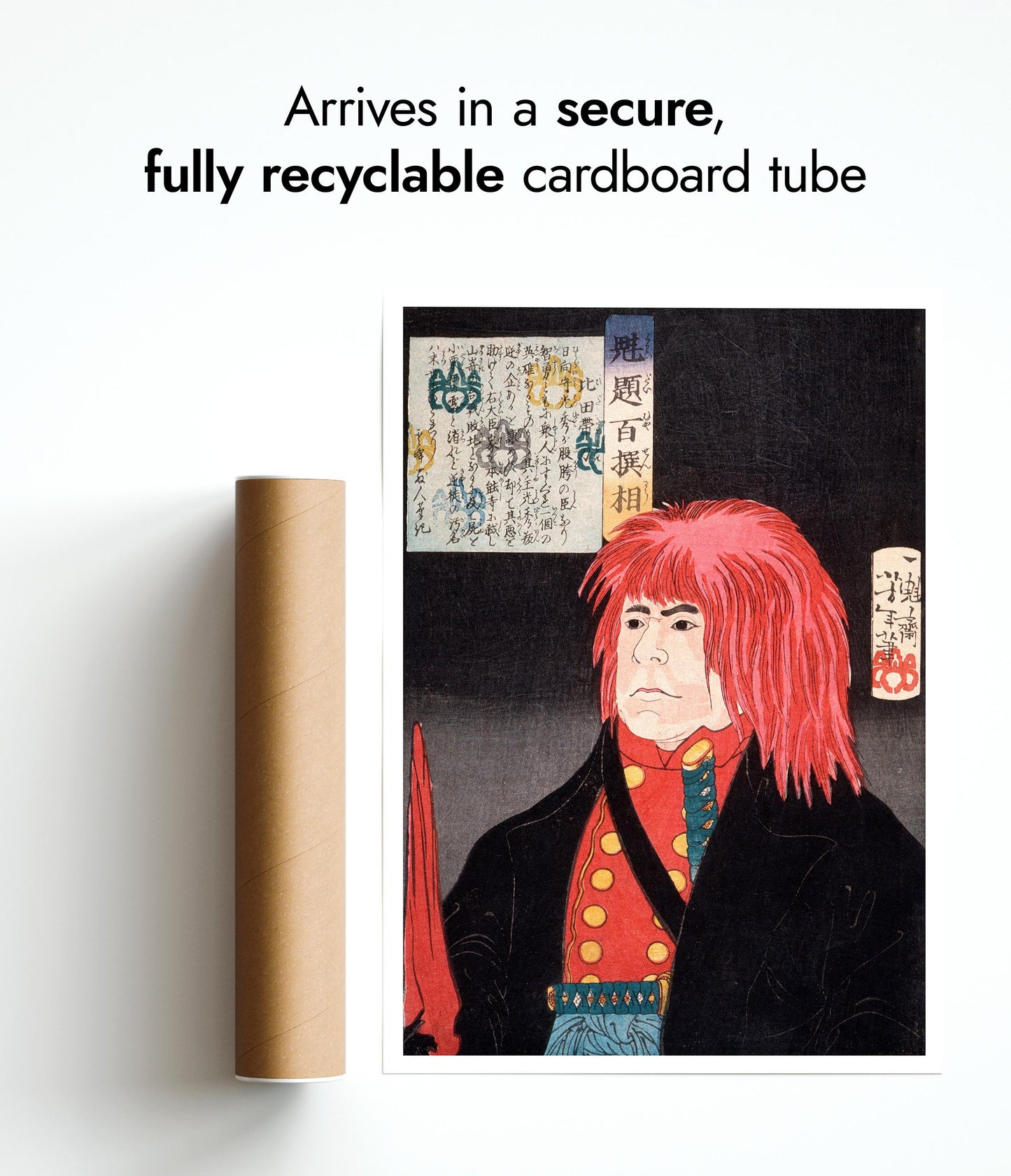 Hida no Tatewaki trägt eine rote Perücke