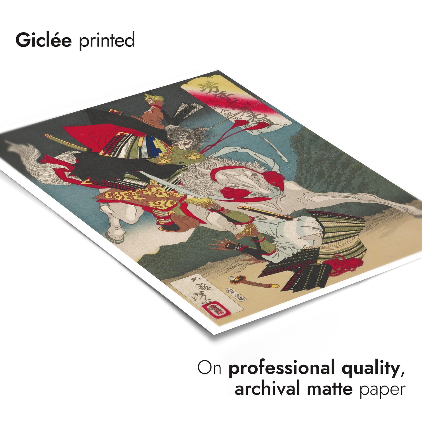 Homme sur un cheval blanc