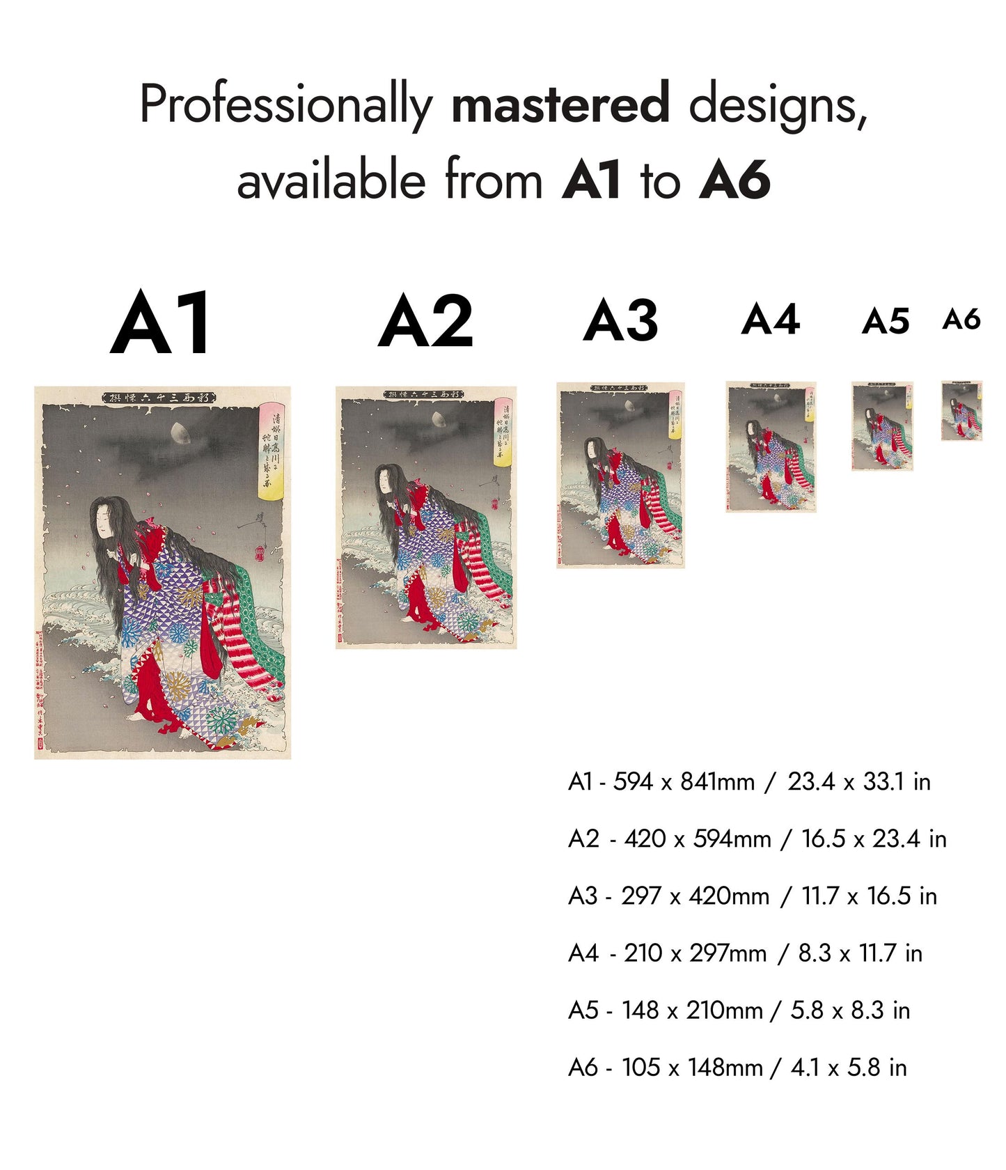 Bild von Kiyo-Hime, die am Hidaka-Fluss eine Schlangenform annimmt