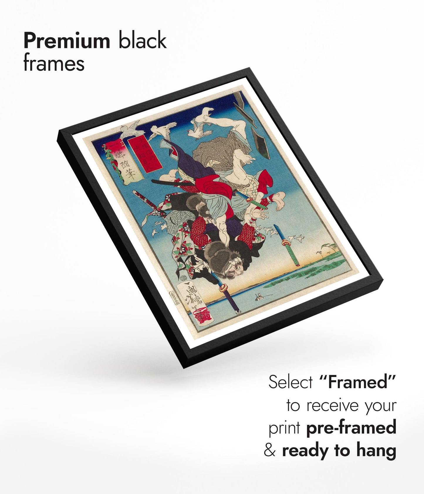 Zwei fallende Figuren, kopfüber, kämpfend