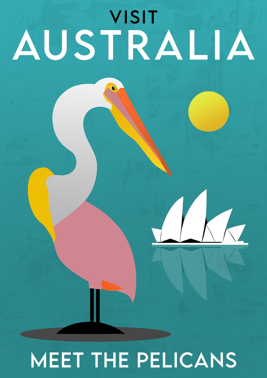 Bezoek Australië - Print Only frame