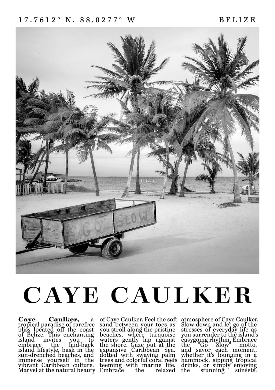 Caye Caulker - Belize - Print Only frame
