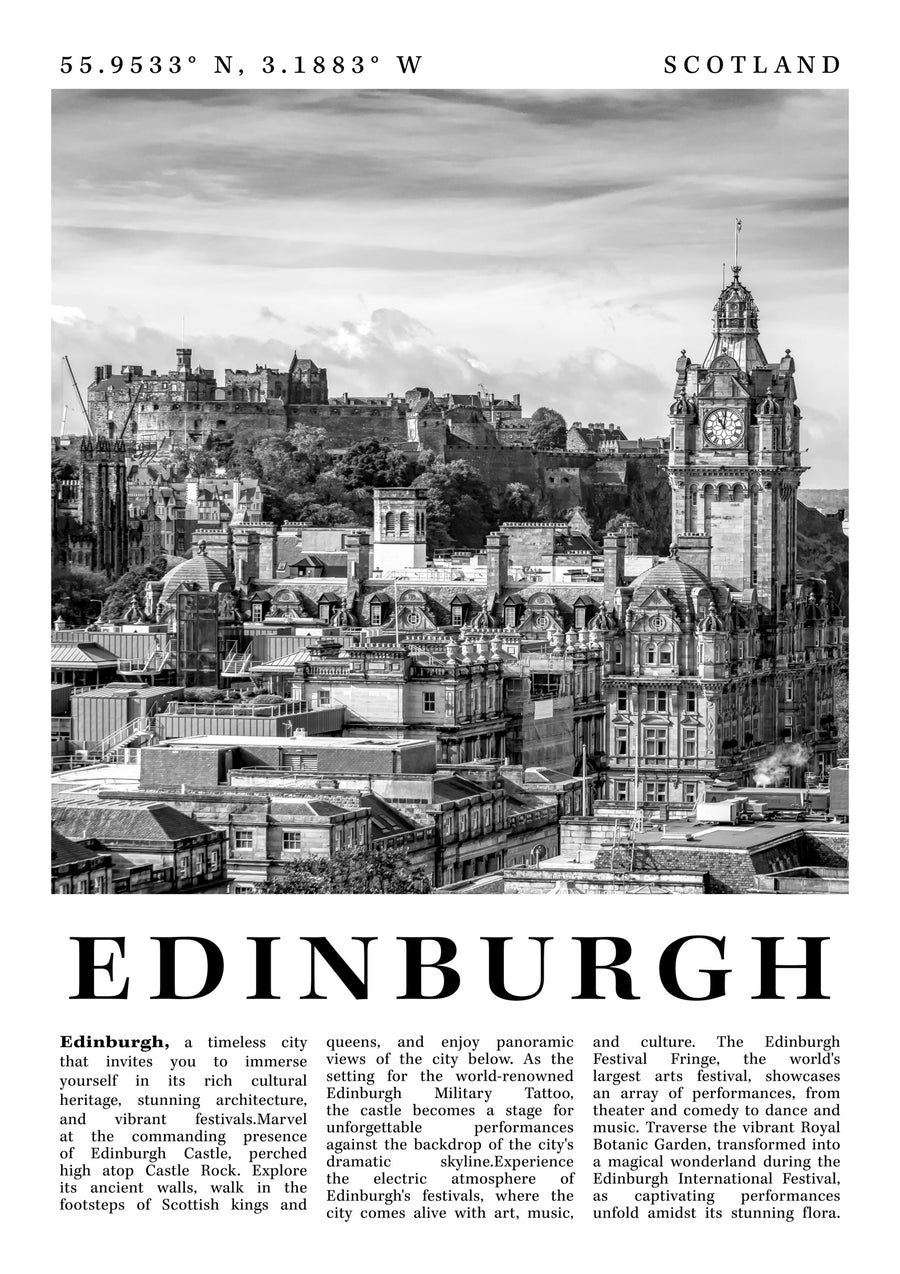 Edinburgh - Skottland - Print Only frame