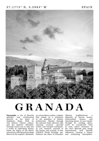 Granada - Spanien print