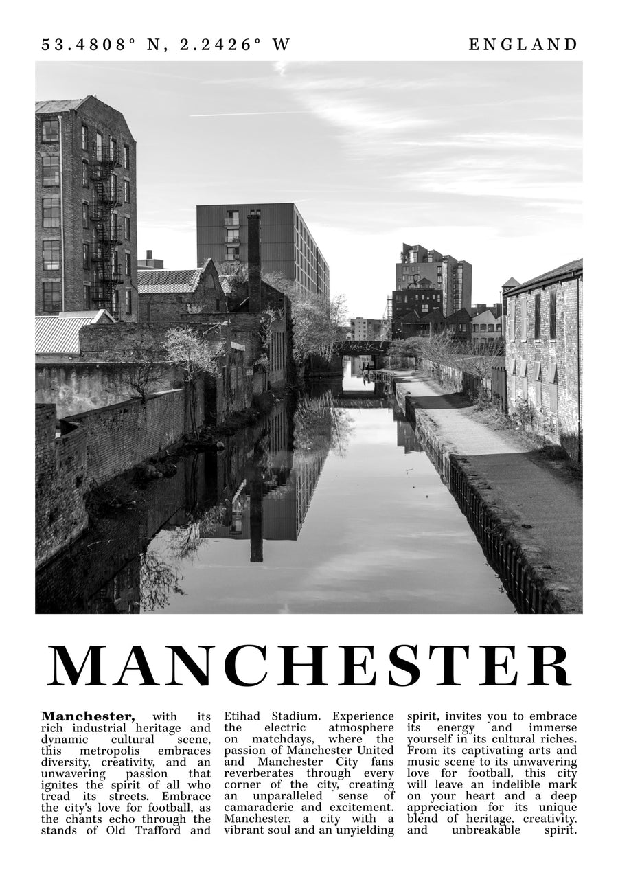 Manchester - Angleterre - Print Only frame