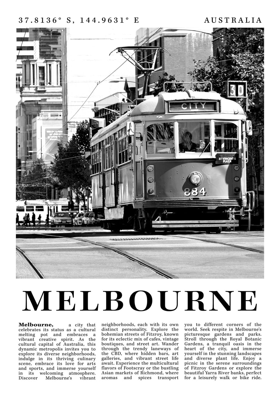 Melbourne - Australien - Print Only frame