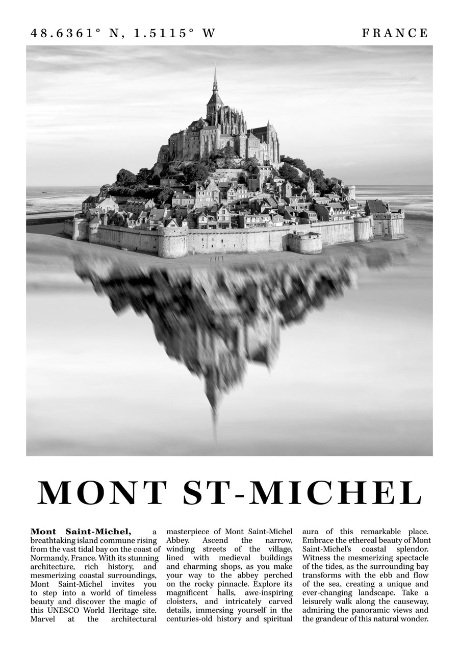 Mont Saint-Michel - France - Print Only frame