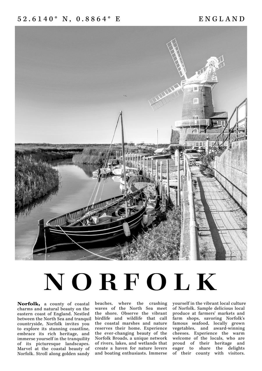 Norfolk - England - Print Only frame