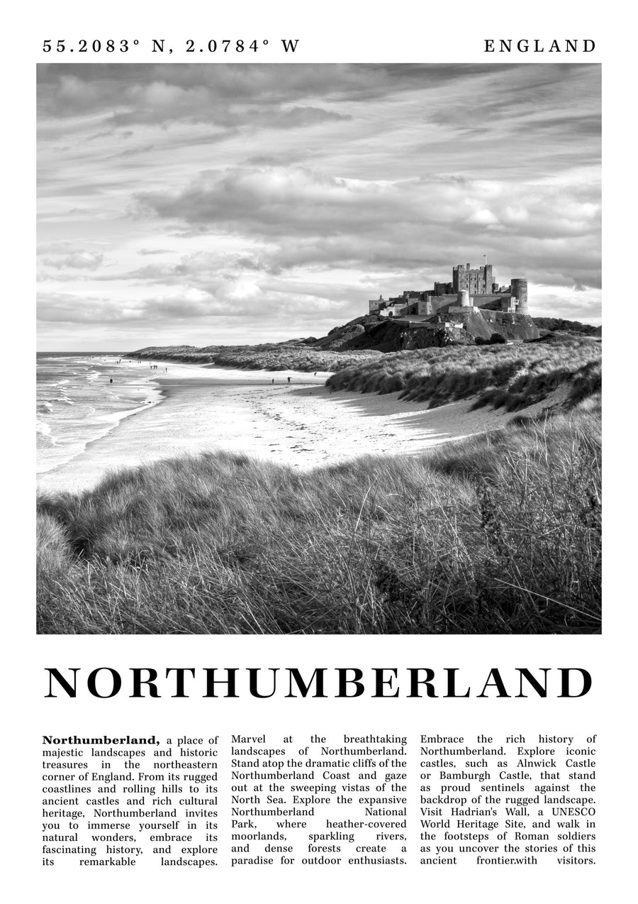 Northumberland - Engeland - Print Only frame
