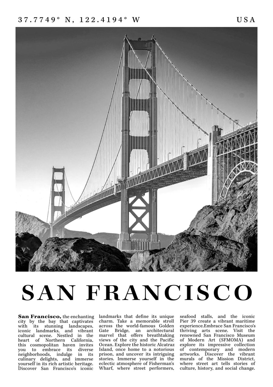 San Francisco - États-Unis - Print Only frame