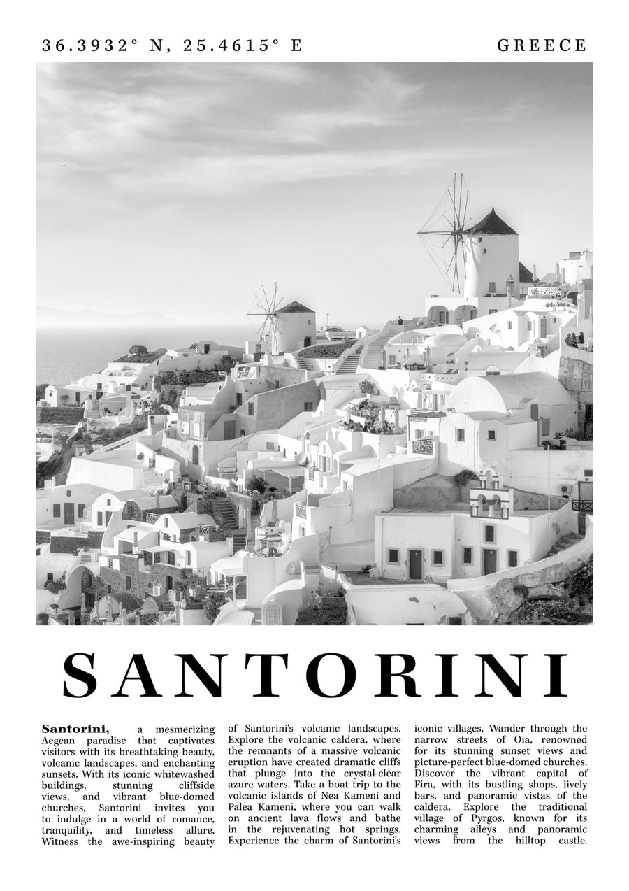 Santorini - Griekenland - Print Only frame