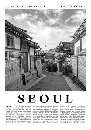 Seoul - South Korea print