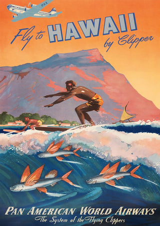 Surfing, Hawaii print