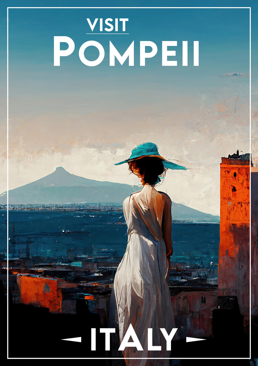 Visit Pompeii - Print Only frame