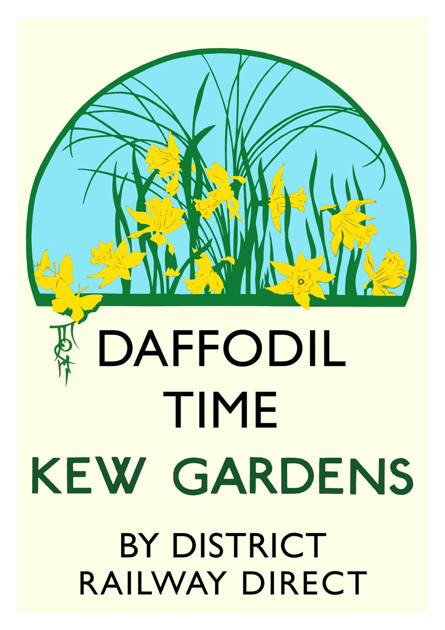 Temps des jonquilles, jardins de Kew - Print Only frame