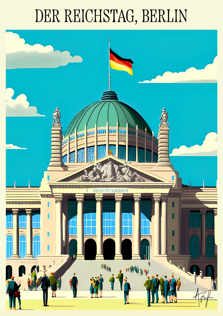 Der Reichstag, Berlin - Germany - Print Only frame