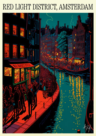 Red Light District, Amsterdam - Holland print