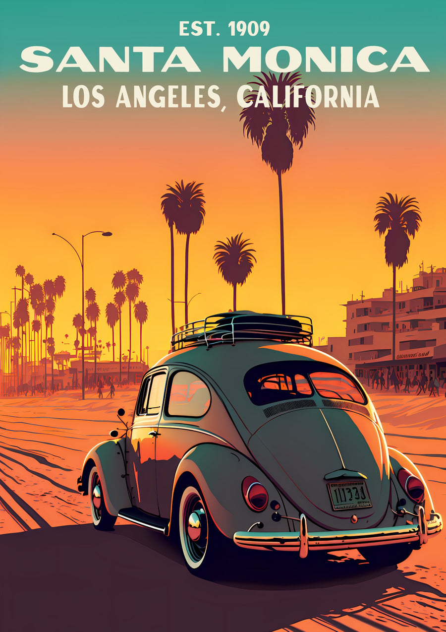 Santa Monica, Kalifornien - Print Only frame