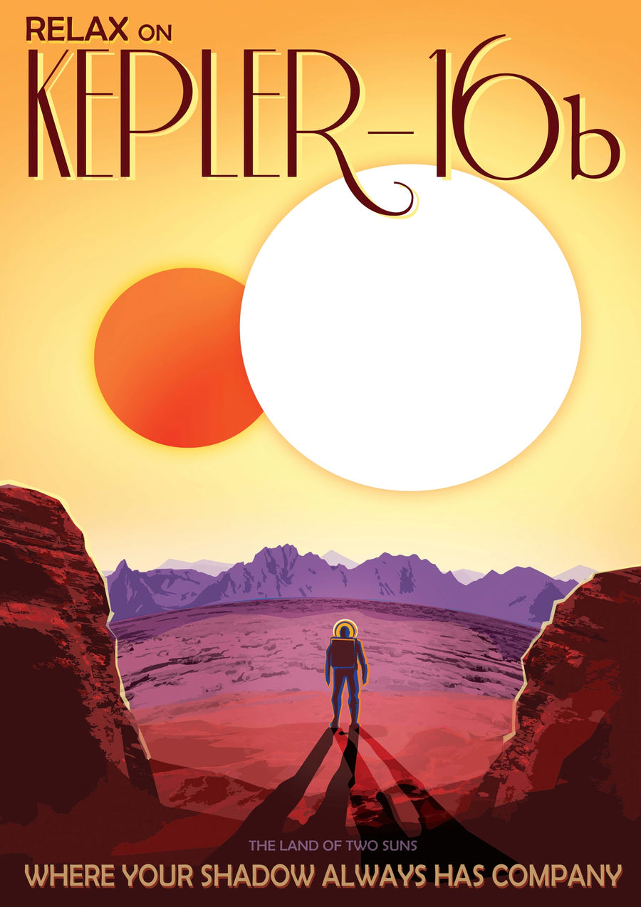 Kepler Twin Suns - Print Only frame