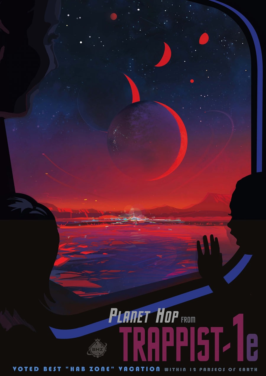 Tourisme des exoplanètes - Print Only frame