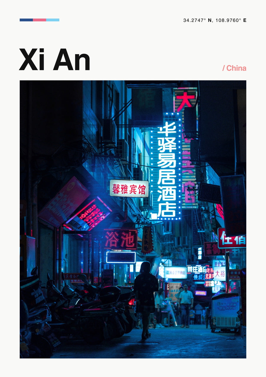 Xi An, China - Print Only frame