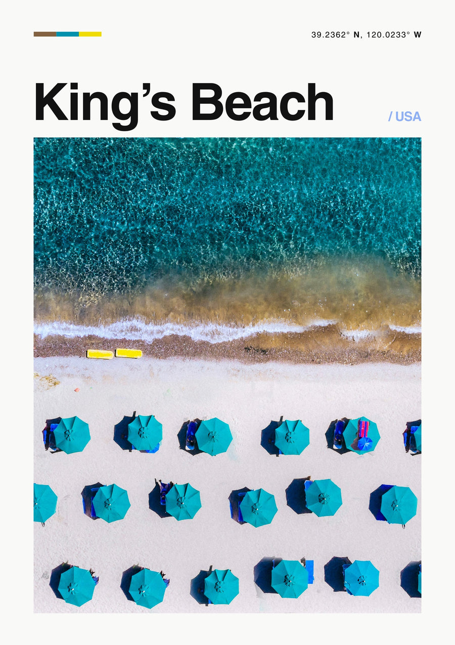 King's Beach, USA - Print Only frame