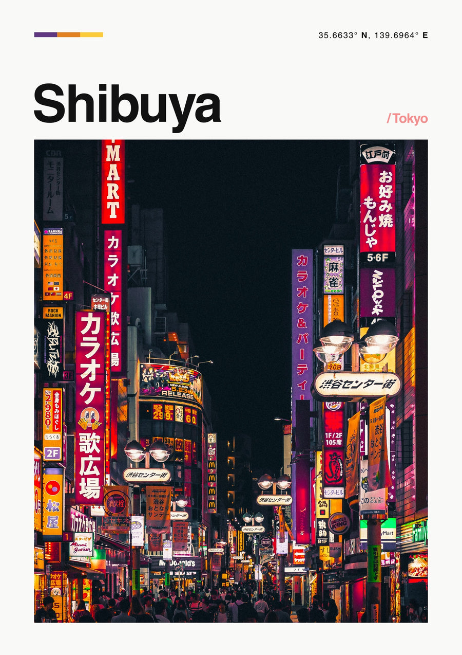 Shibuya, Tokio - Print Only frame