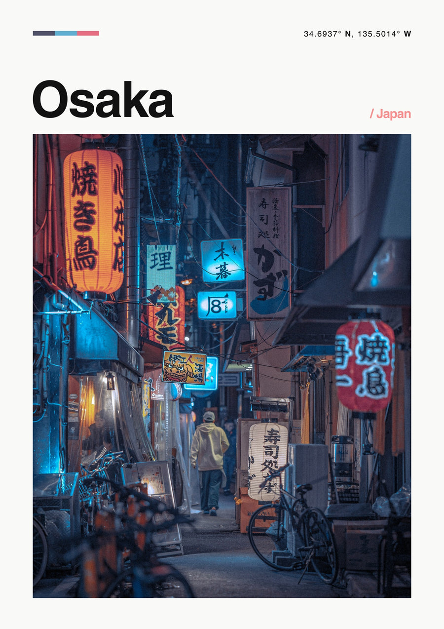 Osaka, Japon - Print Only frame