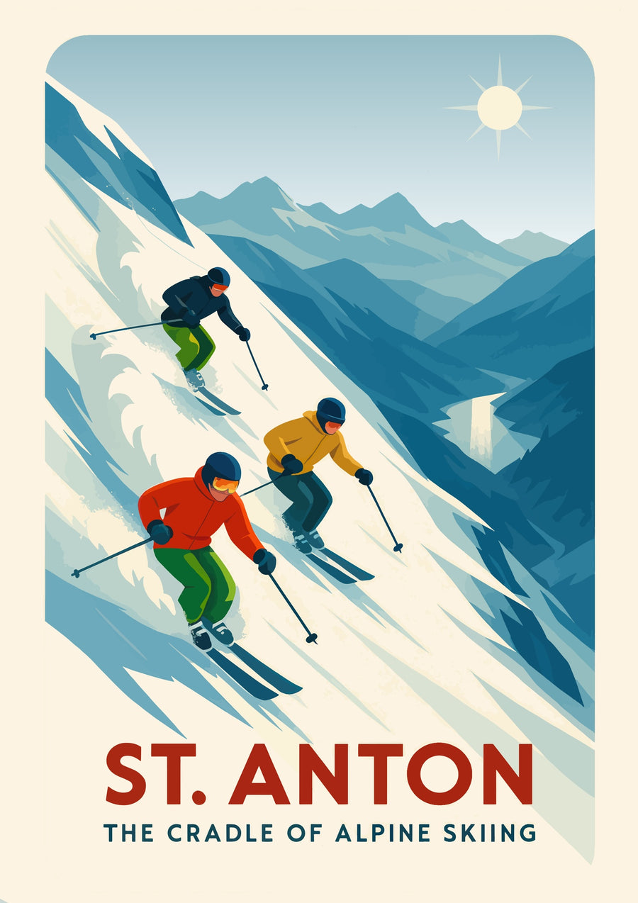 St. Anton - Autriche - Print Only frame